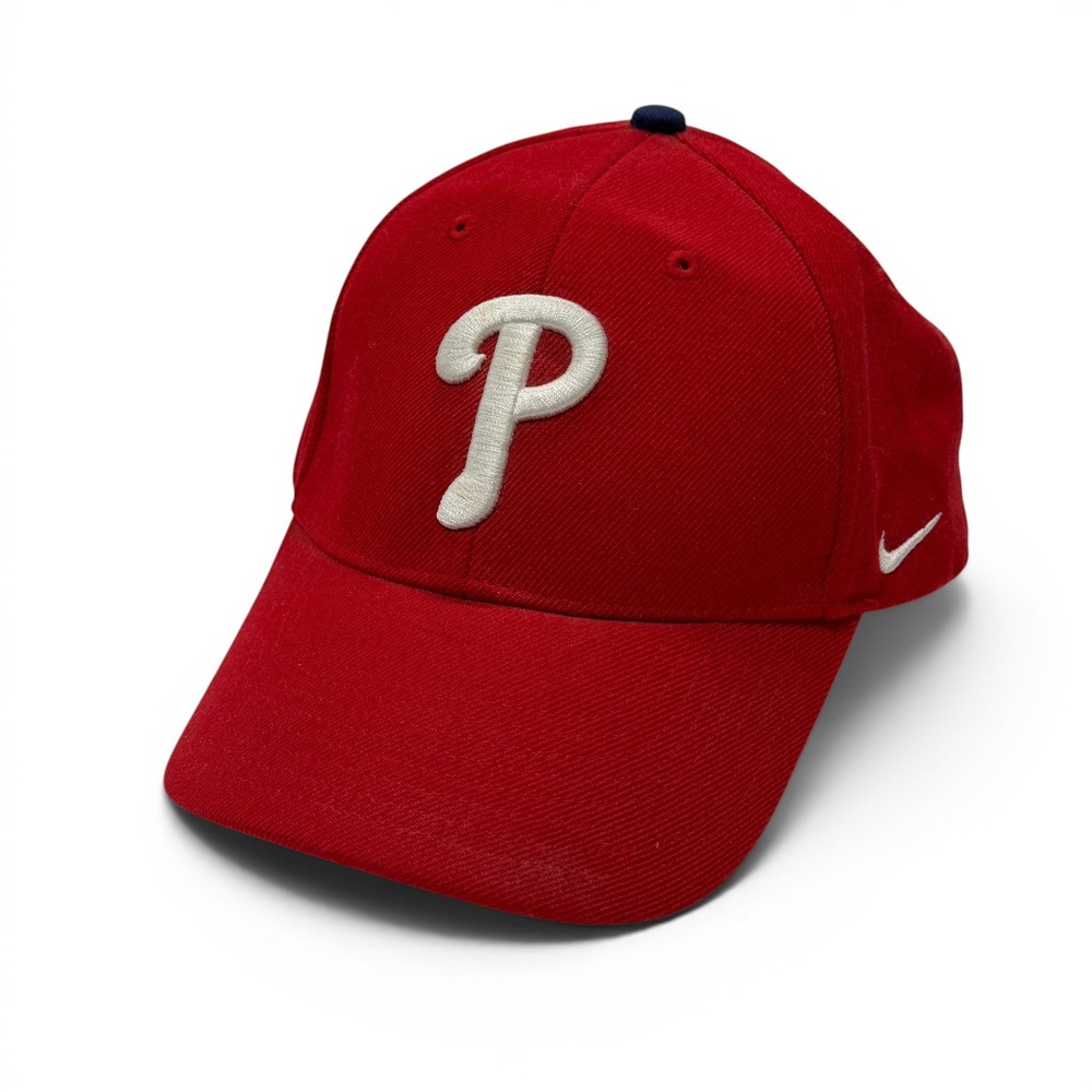 Nike Team Philadelphia Phillies MLB Baseball Hat Red Adjustable Vintage 90s‎ Cap